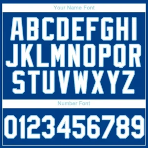 Custom Royal Baseball Jersey with White-Light Blue - Image 2