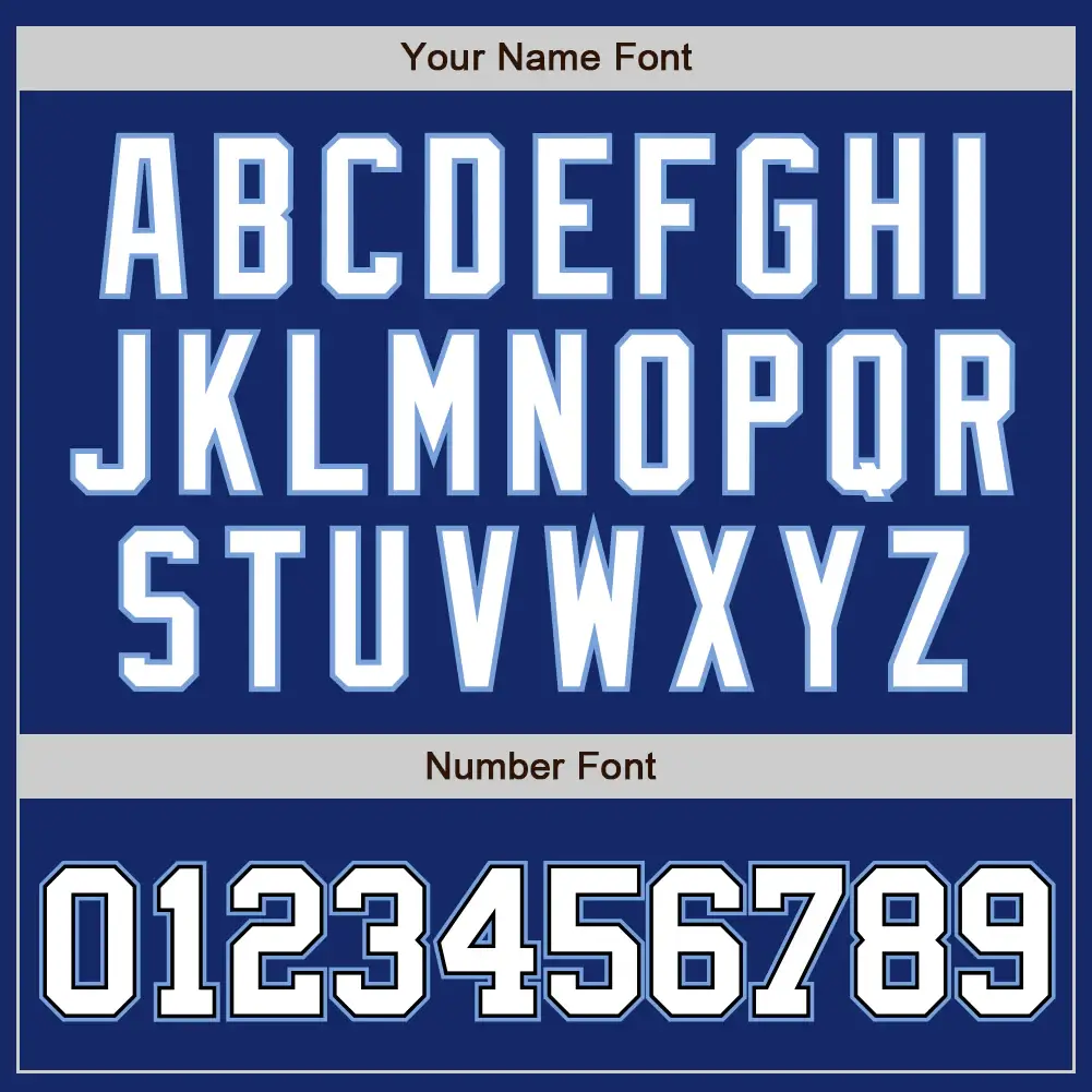 Custom Royal Baseball Jersey with White-Light Blue - Image 2