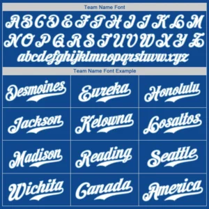Custom Royal Baseball Jersey with White-Light Blue - Image 3
