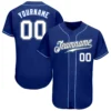Custom Royal Baseball Jersey with White-Light Blue