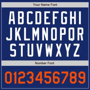 Custom Royal Baseball Jersey with White-Orange - Image 2