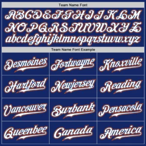 Custom Royal Baseball Jersey with White-Orange - Image 3