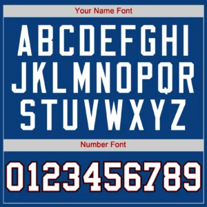 Custom Royal Baseball Jersey with White-Red - Image 2