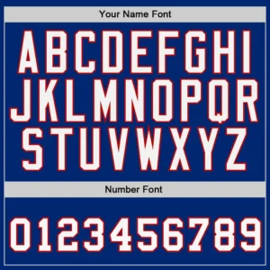 Custom Royal Baseball Jersey with White-Red - Image 2