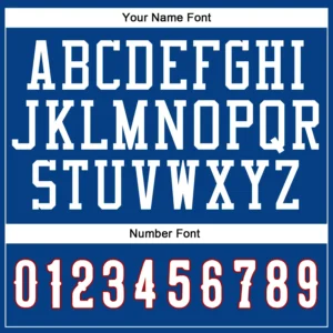 Custom Royal Baseball Jersey with White-Red - Image 3