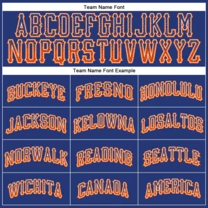 Custom Royal Drift Fashion Baseball Jersey with Orange-White - Image 2