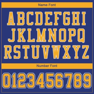 Custom Royal Mesh Football Jersey with Gold-White - Image 2
