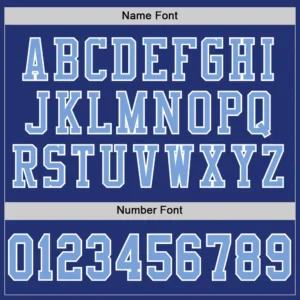 Custom Royal Mesh Football Jersey with Light Blue - Image 3