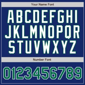 Custom Royal Pinstripe Baseball Jersey with Kelly Green-White - Image 2