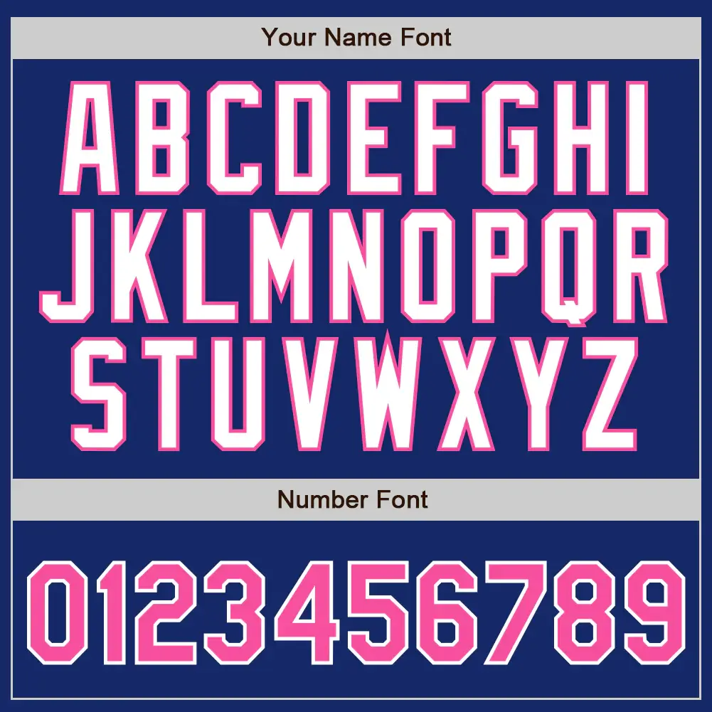 Custom Royal Pinstripe Baseball Jersey with Pink-White - Image 2