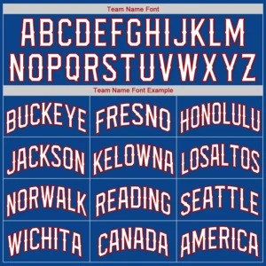 Custom Royal USA Flag Fashion Baseball Jersey with White-Red - Image 3