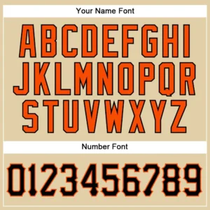 Custom Sand Baseball Jersey with Black-Orange - Image 3