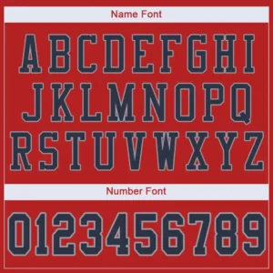 Custom Scarlet Mesh Football Jersey with Navy-Light Gray - Image 2