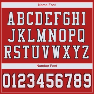 Custom Scarlet Mesh Football Jersey with White-Black - Image 2