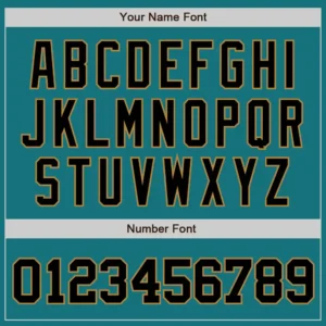 Custom Teal Baseball Jersey with Black-Old Gold - Image 3