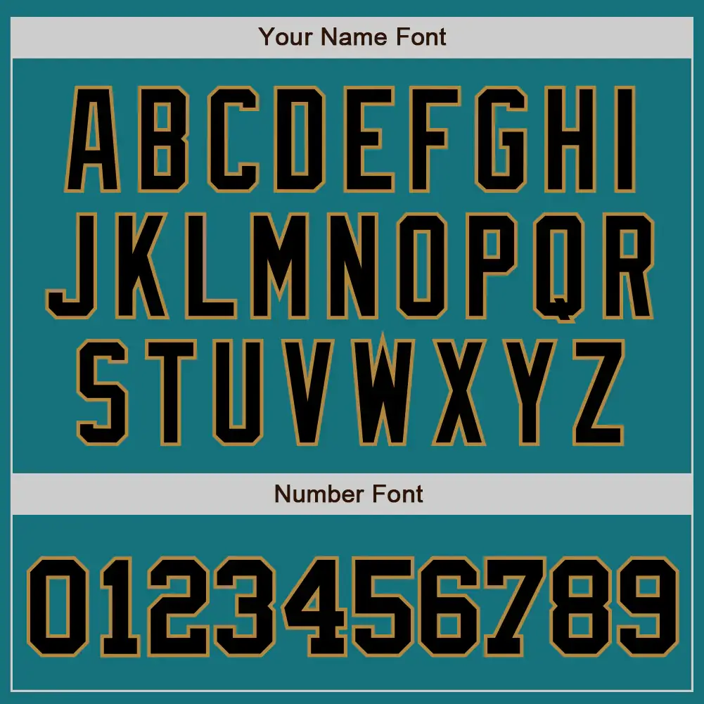 Custom Teal Baseball Jersey with Black-Old Gold - Image 3