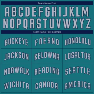 Custom Teal Baseball Jersey with Gray-Navy - Image 3