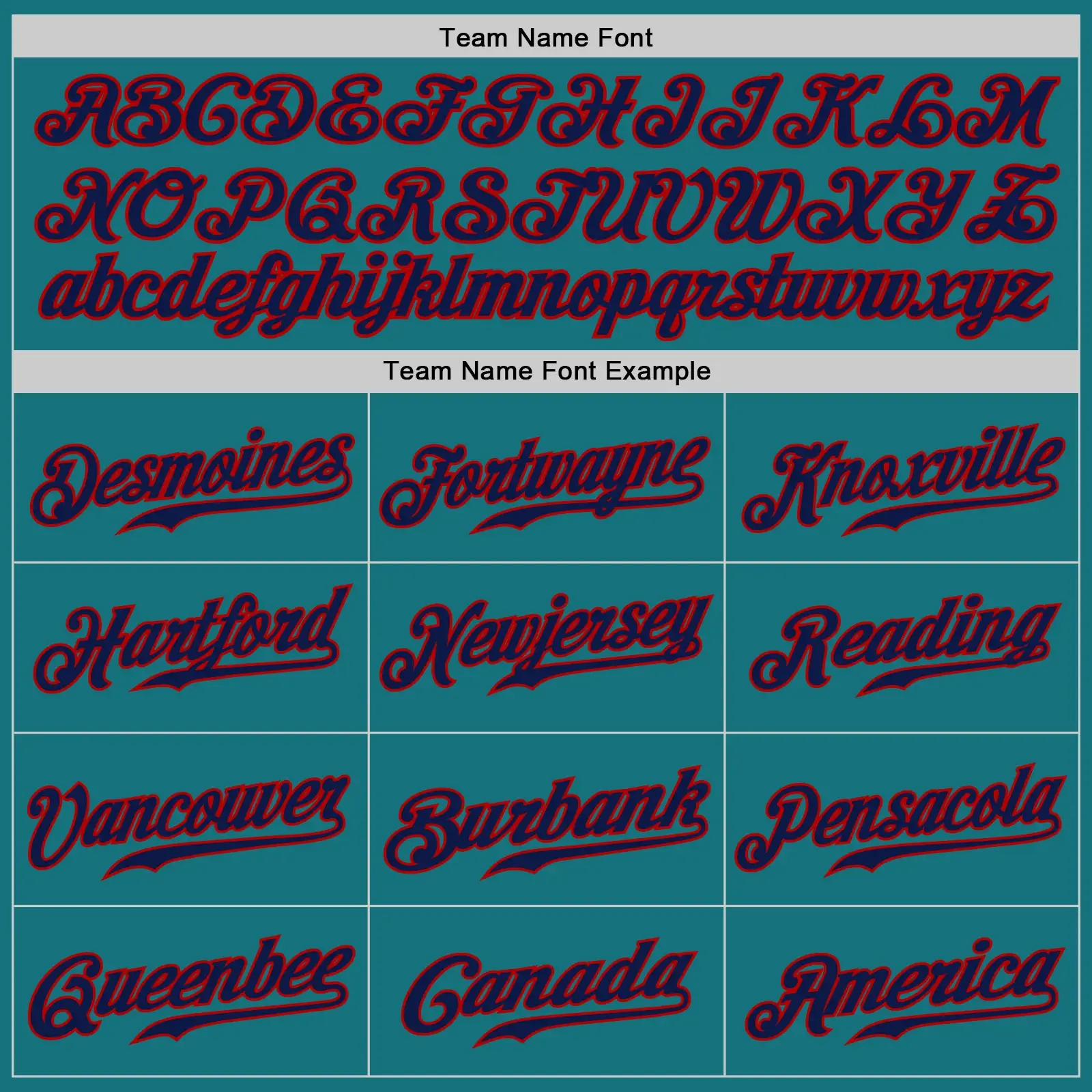 Custom Teal Baseball Jersey with Navy-Red - Image 2