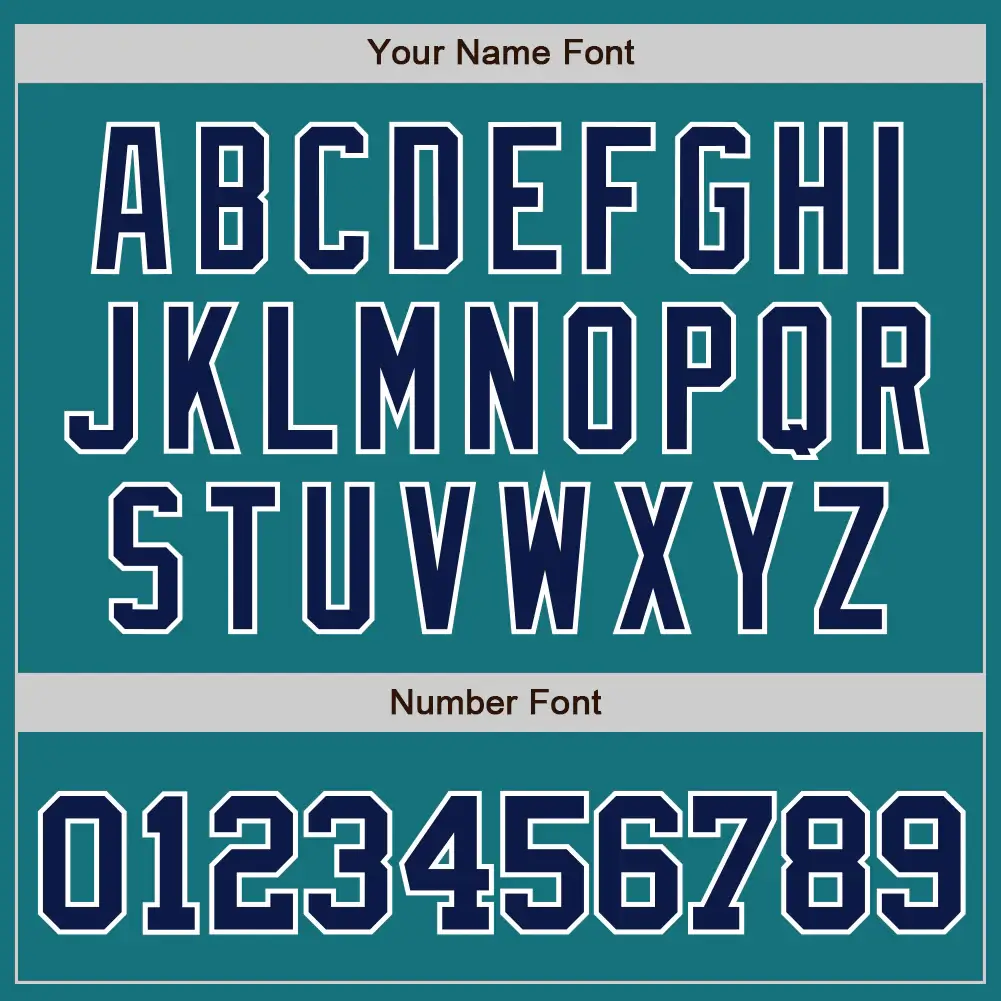 Custom Teal Baseball Jersey with Navy-White - Image 3