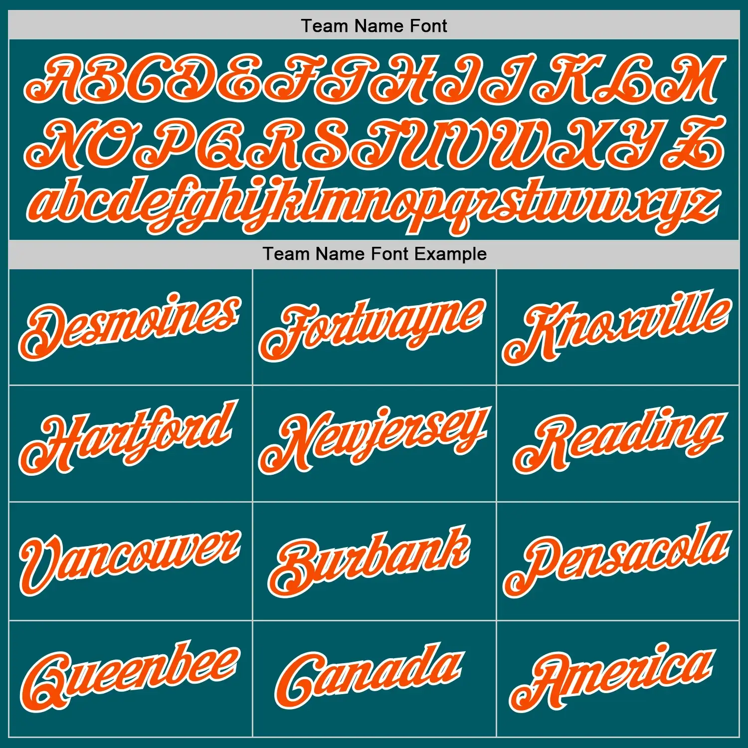 Custom Teal Baseball Jersey with Orange-White - Image 2