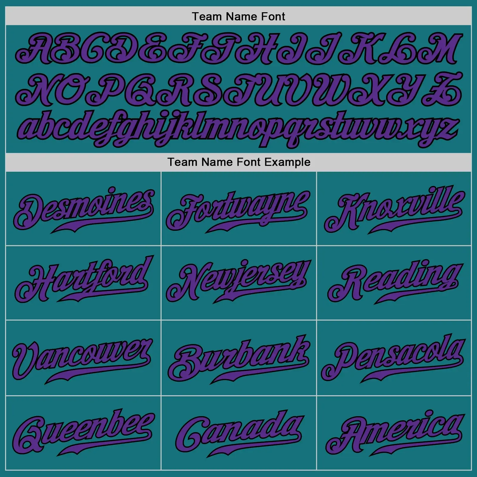 Custom Teal Baseball Jersey with Purple-Black - Image 2