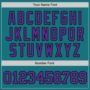 Custom Teal Baseball Jersey with Purple-Black - Image 3