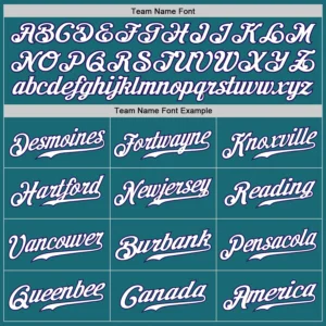 Custom Teal Baseball Jersey with Purple-White - Image 2