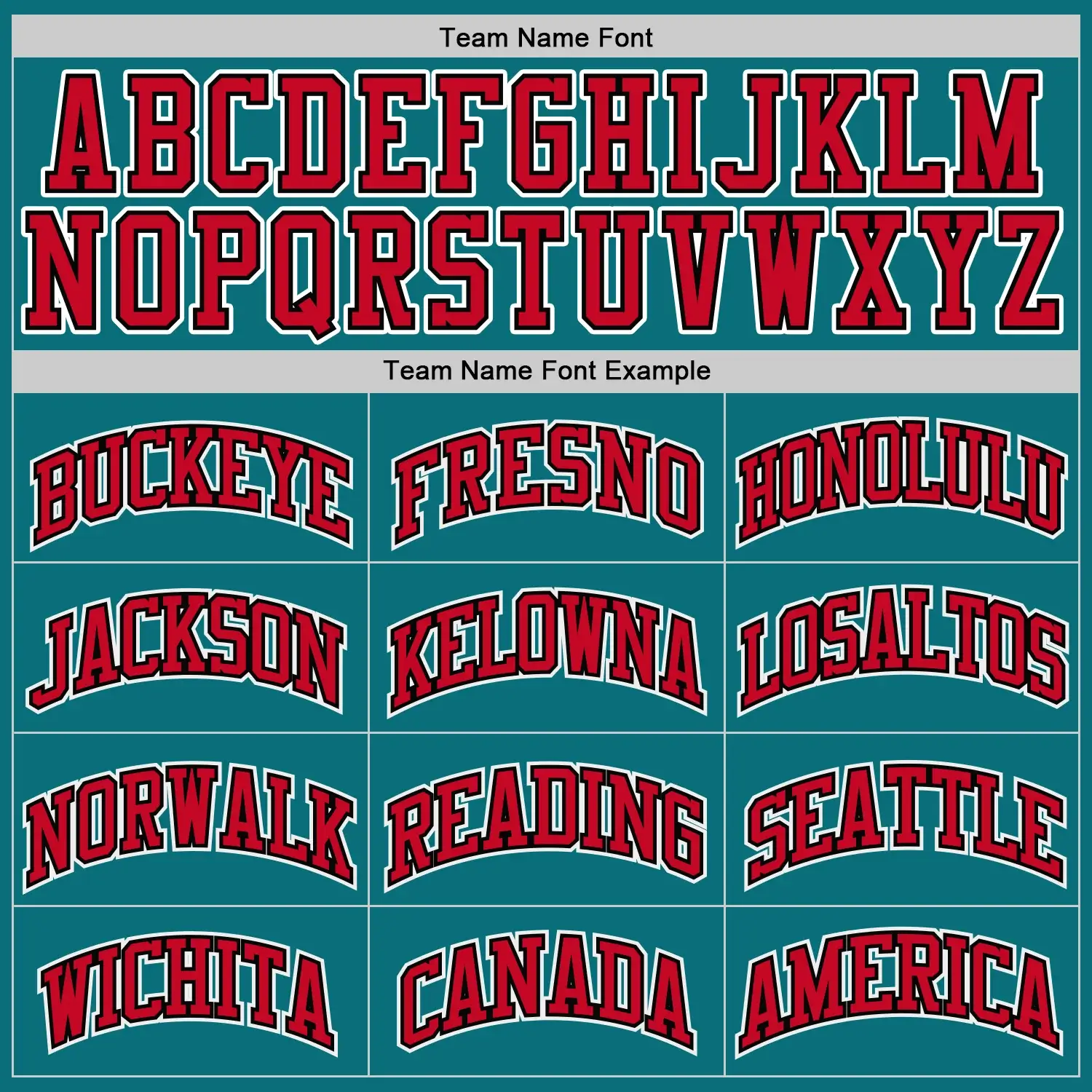 Custom Teal Baseball Jersey with Red-Black - Image 2