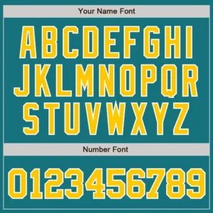 Custom Teal Baseball Jersey with Steel Gold-White - Image 3