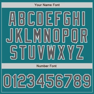 Custom Teal Baseball Jersey with Steel Gray-White - Image 2