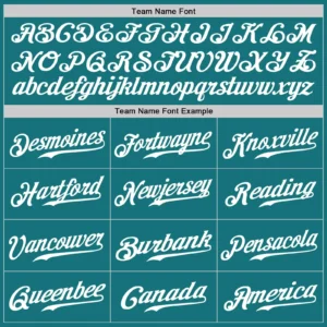 Custom Teal Baseball Jersey with White - Image 3