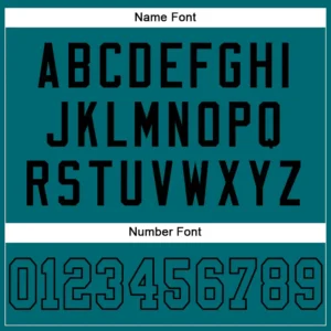 Custom Teal Mesh Football Jersey with Black - Image 3