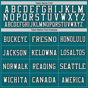 Custom Teal Mesh Football Jersey with Black-White - Image 2