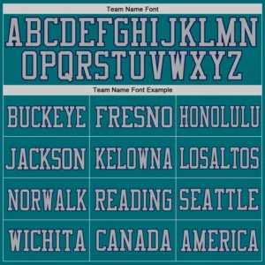 Custom Teal Mesh Football Jersey with Gray-Navy - Image 2