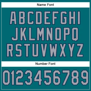 Custom Teal Mesh Football Jersey with Gray-Navy - Image 3