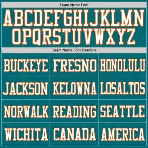 Custom Teal Mesh Football Jersey with Orange-White - Image 3