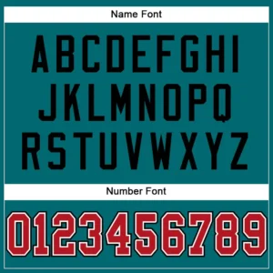 Custom Teal Mesh Football Jersey with Red-Black - Image 3