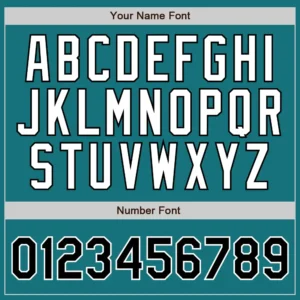 Custom Teal Pinstripe Baseball Jersey with Black-White - Image 2