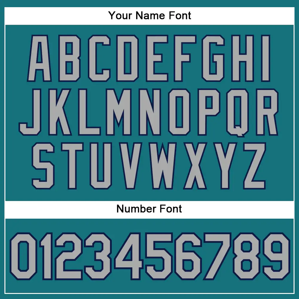 Custom Teal Pinstripe Baseball Jersey with Gray-Navy - Image 3