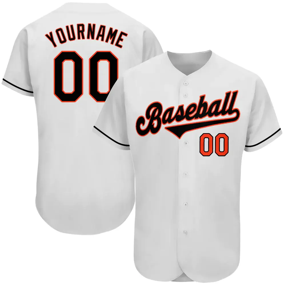 Custom White Baseball Jersey with Navy