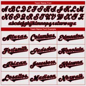 Custom White Baseball Jersey with Black-Red - Image 3