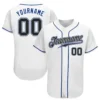 Custom White Baseball Jersey with Black-Royal