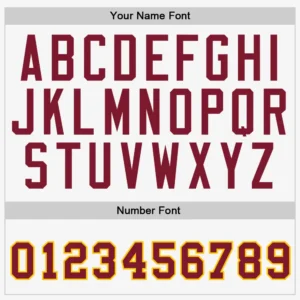 Custom White Baseball Jersey with Crimson-Gold - Image 2