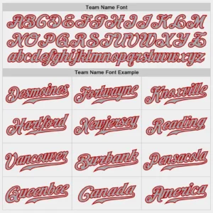 Custom White Baseball Jersey with Gray-Red - Image 2
