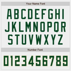 Custom White Baseball Jersey with Green-Cream - Image 2