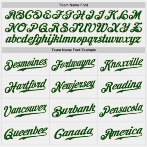Custom White Baseball Jersey with Green-Cream - Image 3