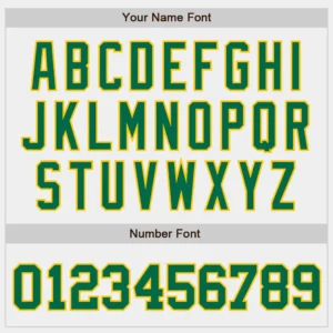 Custom White Baseball Jersey with Kelly Green-Gold - Image 2