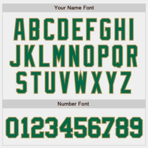 Custom White Baseball Jersey with Kelly Green-Old Gold - Image 2