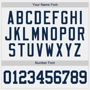 Custom White Baseball Jersey with Navy - Image 2