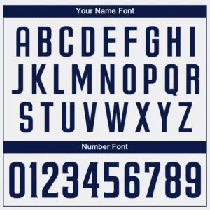 Custom White Baseball Jersey with Navy - Image 2